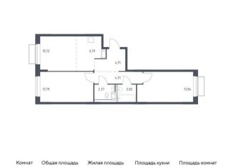Продаю 2-комнатную квартиру, 60.6 м2, Московская область, жилой комплекс Томилино Парк, к6.3