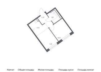 Продаю 1-комнатную квартиру, 34.5 м2, Москва