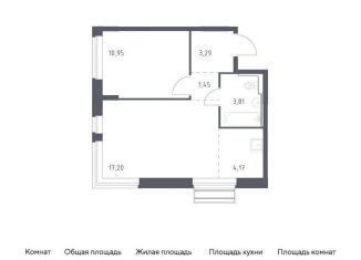 Продается 1-комнатная квартира, 40.9 м2, село Лайково