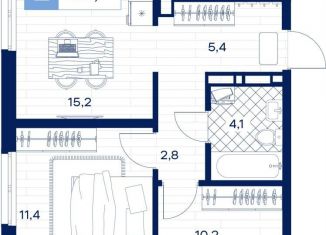 Продажа 2-комнатной квартиры, 53.1 м2, Тюменская область