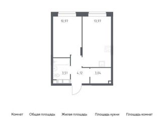 Продажа 1-комнатной квартиры, 35.6 м2, Балашиха