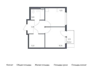 Продаю 1-комнатную квартиру, 36.5 м2, Москва, жилой комплекс Остафьево, к22