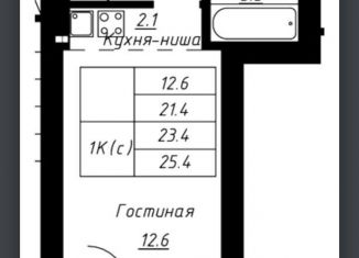 Продам квартиру студию, 25.4 м2, Барнаул, Индустриальный район, Павловский тракт, 196к2
