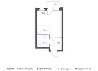 Квартира на продажу студия, 24.2 м2, Тюмень, жилой комплекс Чаркова 72, 1.4