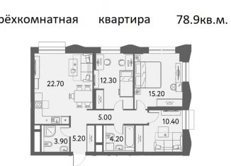 Продается 3-комнатная квартира, 78.9 м2, Москва, Останкинский район, улица Годовикова, 11к4