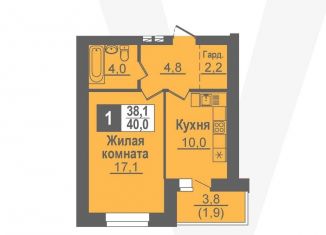 1-ком. квартира на продажу, 40 м2, Новосибирская область