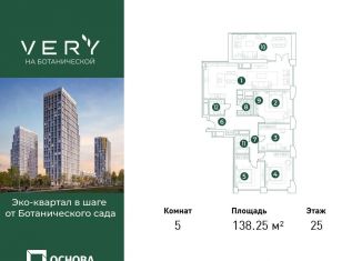Продается 5-комнатная квартира, 138.3 м2, Москва, метро Петровско-Разумовская, Ботаническая улица