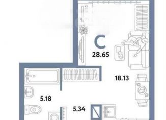 Продам квартиру студию, 32.8 м2, посёлок Московский