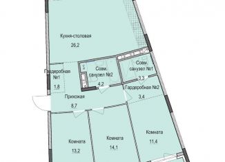 Продажа 3-ком. квартиры, 86.3 м2, Татарстан