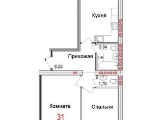 Продаю двухкомнатную квартиру, 70.5 м2, Архангельская область, Морской проспект, 72