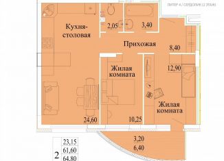 Продам 2-ком. квартиру, 68 м2, Ивановская область, микрорайон Самоцветы, 4