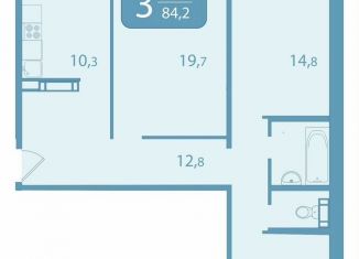 Продам трехкомнатную квартиру, 84.2 м2, Томская область, улица Королёва, 20