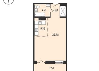 Продам квартиру со свободной планировкой, 51.6 м2, Иркутск, Советская улица, 115/1, Правобережный округ