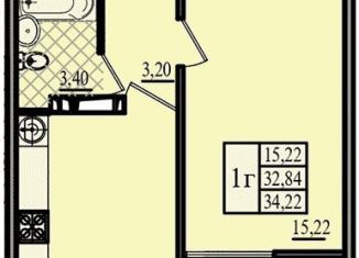 Продается 1-комнатная квартира, 34.2 м2, Севастополь