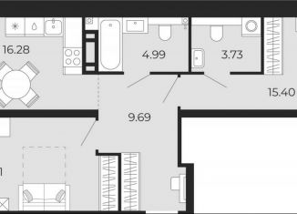 Продам 2-комнатную квартиру, 64 м2, Тюмень, Арктическая улица, 16