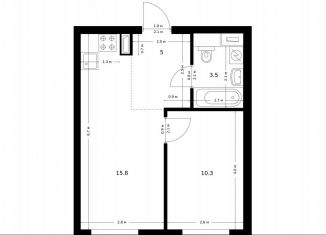 Продается 1-ком. квартира, 34.6 м2, Москва, жилой комплекс Полар, 1.4, район Северное Медведково