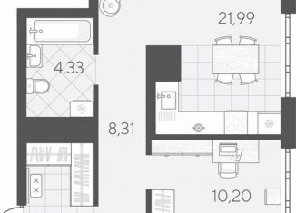 Продается 2-ком. квартира, 66.7 м2, Тюмень, Калининский округ, улица Вадима Бованенко, 11