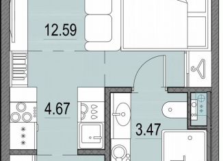 Продается квартира студия, 22.6 м2, Санкт-Петербург, метро Приморская