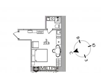 Квартира на продажу студия, 23.8 м2, Москва, проспект Мира, 48с6, Мещанский район