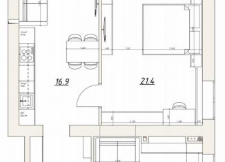 Продается 2-комнатная квартира, 62.8 м2, Самара, улица Алексея Толстого, 92, Самарский район