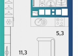 Продается 1-ком. квартира, 26.3 м2, Ижевск, Устиновский район, улица Архитектора П.П. Берша, 44