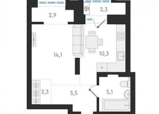 Продается 1-ком. квартира, 37.3 м2, Новосибирск, Заельцовский район