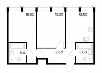 Продаю 2-комнатную квартиру, 61.7 м2, Москва, метро Войковская