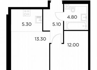 Продажа 1-комнатной квартиры, 40.4 м2, Москва