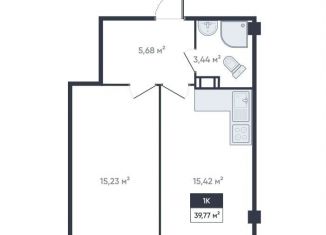 Продажа 1-комнатной квартиры, 39.8 м2, Мурино, улица Шоссе в Лаврики, 93, ЖК Ромашки