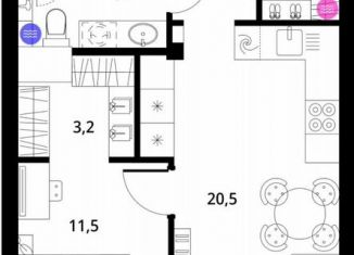 Продажа 2-комнатной квартиры, 75.6 м2, Киржач, Первомайская улица, 1