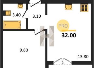 Продажа однокомнатной квартиры, 32 м2, Новосибирск, метро Речной вокзал