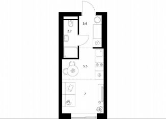 Квартира на продажу студия, 18.8 м2, Москва, метро Мичуринский проспект