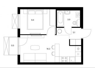 Продается однокомнатная квартира, 33.1 м2, Москва, ЖК Никольские Луга