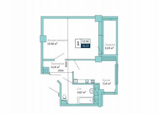 Продам 1-ком. квартиру, 31.1 м2, Ростовская область, улица Бекентьева, 10