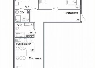 Продаю 3-комнатную квартиру, 105.2 м2, Керчь