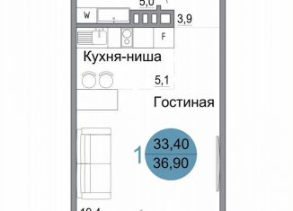 Продажа 1-ком. квартиры, 36.9 м2, Керчь