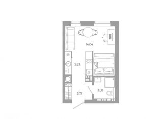 Продается квартира студия, 27.2 м2, Астрахань, Боевая улица, 132с2