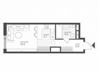 Продам квартиру студию, 30.2 м2, Москва, метро Строгино