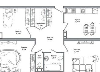 Продается 3-комнатная квартира, 88.1 м2, Ярославская область, проспект Фрунзе, 56Д