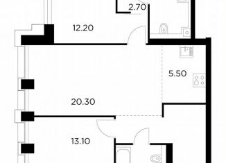 Продается двухкомнатная квартира, 74.2 м2, Москва, метро Водный стадион