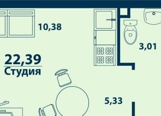 Продам 1-ком. квартиру, 22.4 м2, Уфа, Ленинский район