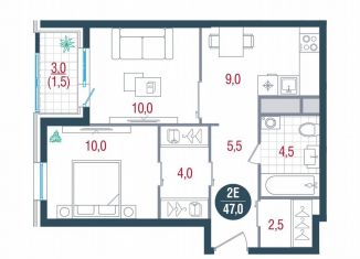 Продается 2-ком. квартира, 47 м2, Москва, район Царицыно, Кавказский бульвар, 51