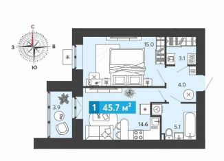 Продажа 1-ком. квартиры, 45.7 м2, Пензенская область