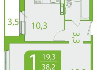 Продается 1-ком. квартира, 38.3 м2, Томск, улица Пришвина, 46