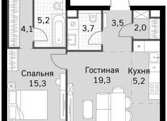 Продаю 1-комнатную квартиру, 58.3 м2, Москва, метро Беговая