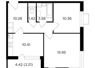 Продается 2-ком. квартира, 54.2 м2, Одинцово, микрорайон Клубничное Поле, 10