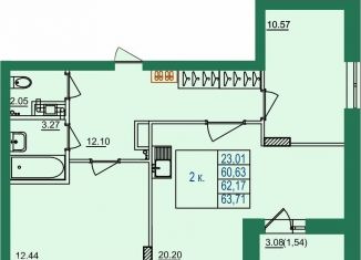 Продам 2-ком. квартиру, 62.2 м2, Владимирская область