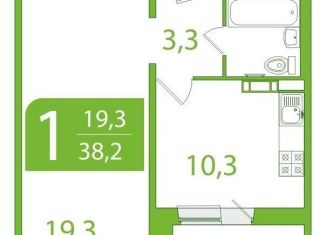 Продам однокомнатную квартиру, 38.3 м2, Томская область, улица Пришвина, 46