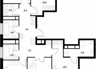 Продаю 3-ком. квартиру, 107.8 м2, Москва, Лётная улица, 95Бк2, ЖК Алиа