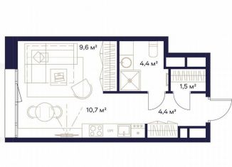 Продаю 1-ком. квартиру, 30.6 м2, Москва, ЖК Союз, к3, СВАО